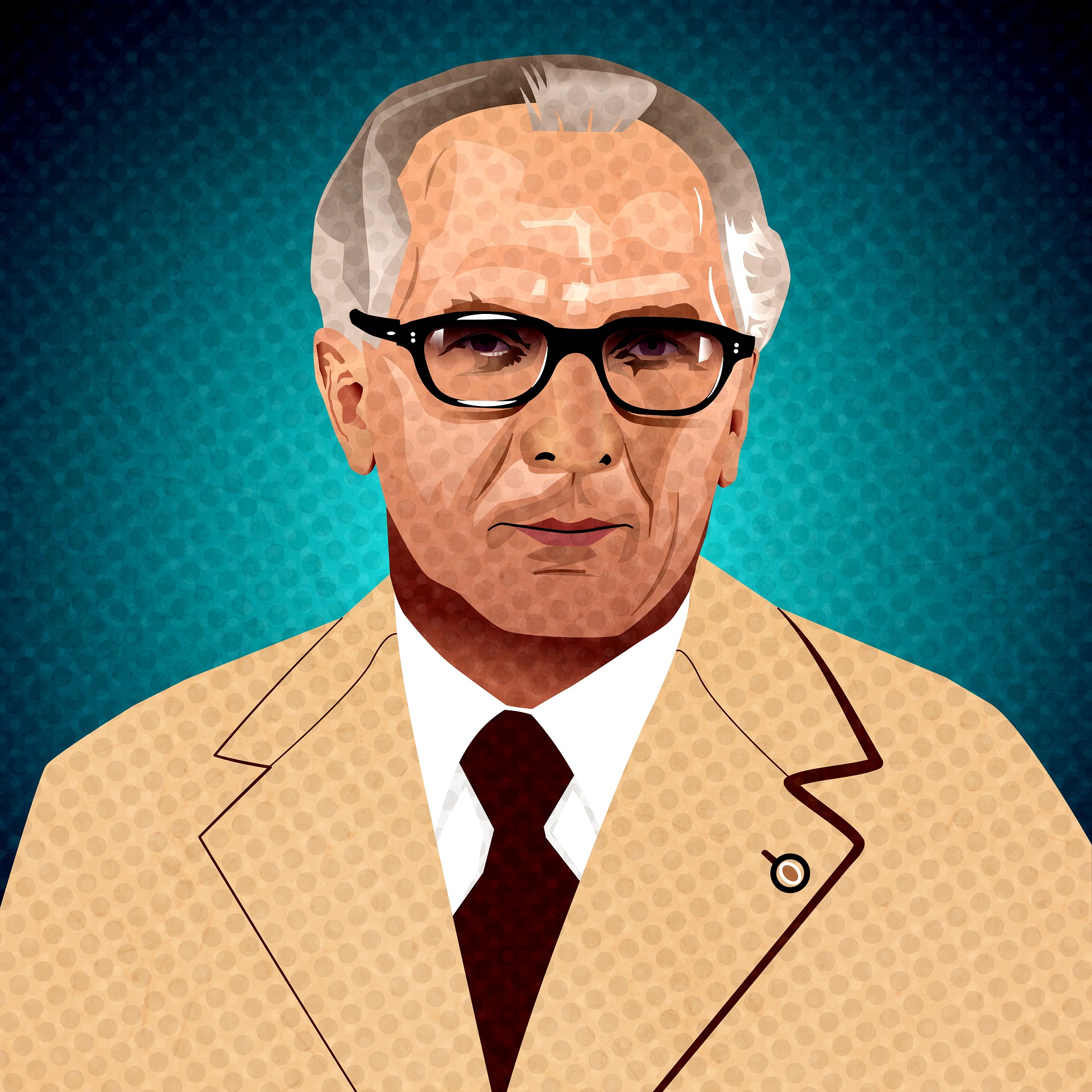 Portrait von Erich Honecker in Pop Art